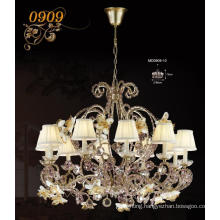 Luxury Brass with Crystal & Lampshade Decoration Pendant Lamp (MD0909-10)